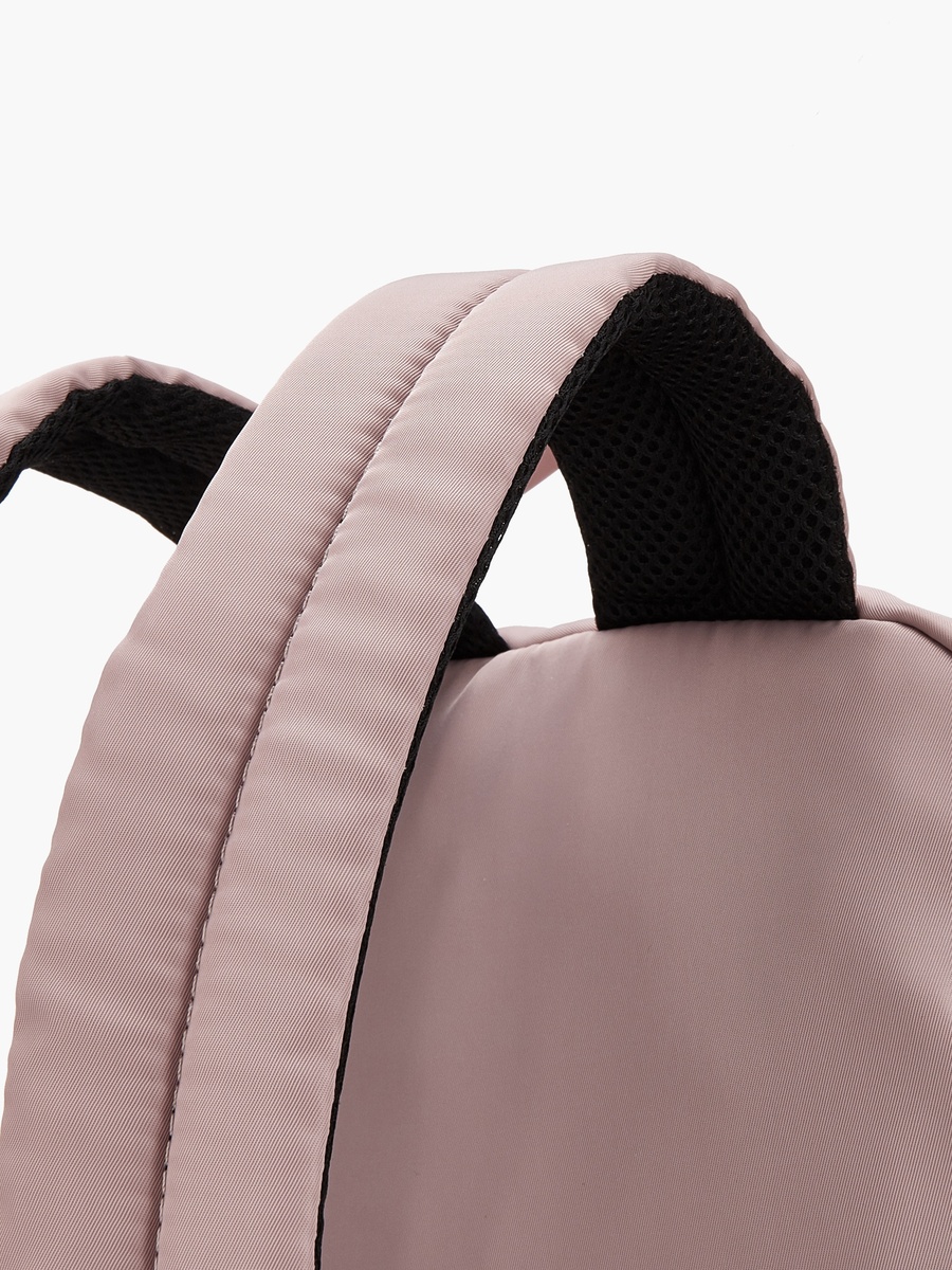Logo Print Backpack With Padded Shoulder Straps