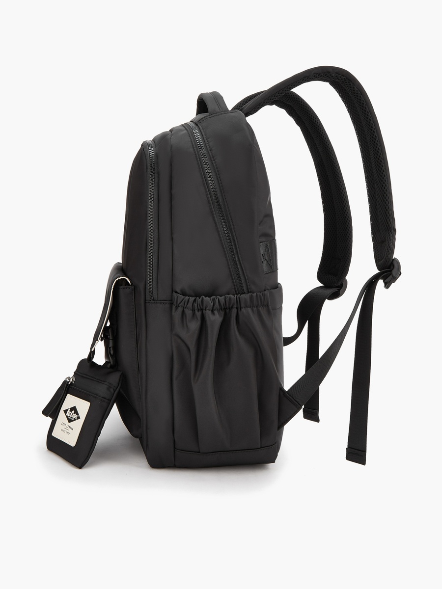 Contrast Trim Backpack With Detachable Coin Purse