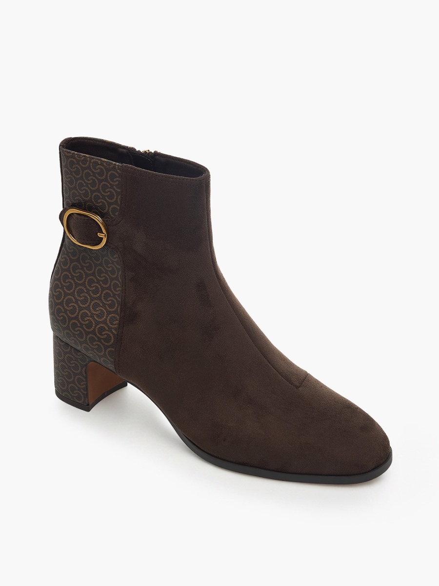 Women Block Heel Ankle Boots