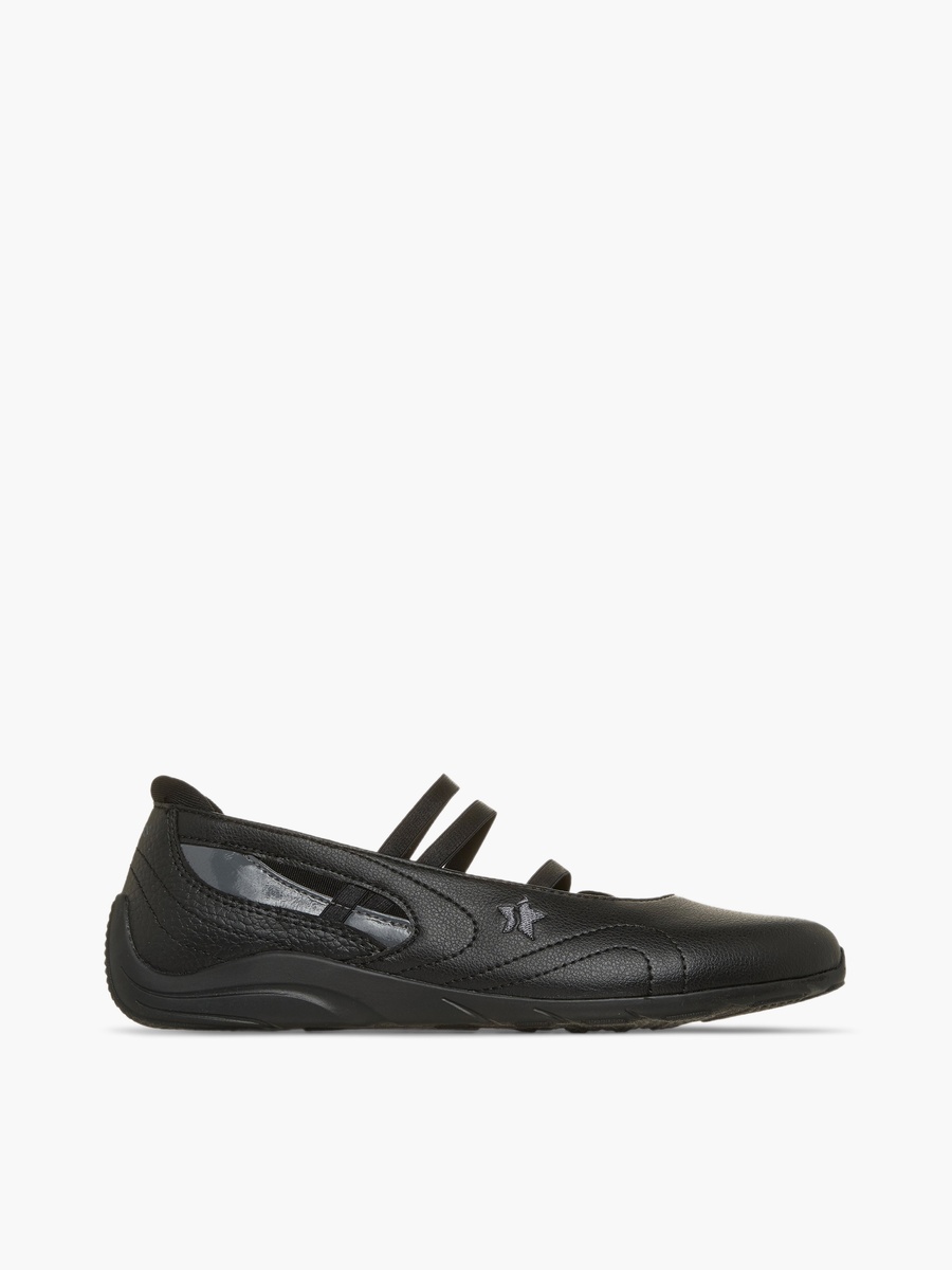 Women Court Racer Elastic Strap Mary Jane Shoes