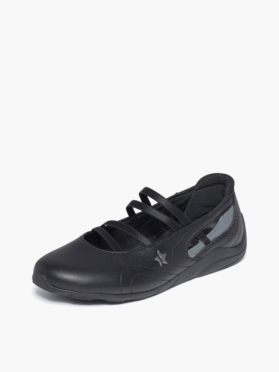 Women Court Racer Elastic Strap Mary Jane Shoes