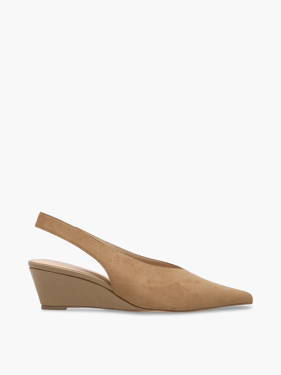 Women Pointed Toe Suede Slingback Mules