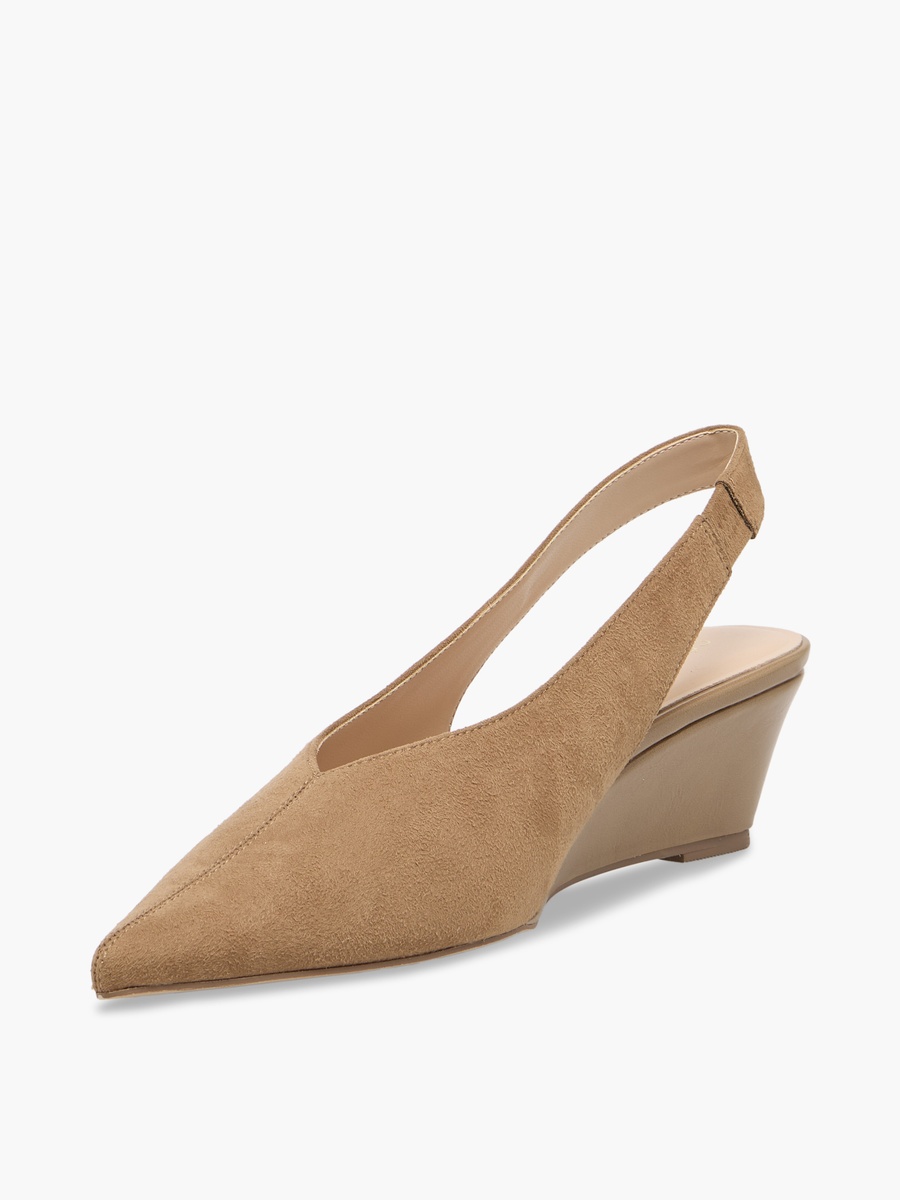 Women Pointed Toe Suede Slingback Mules