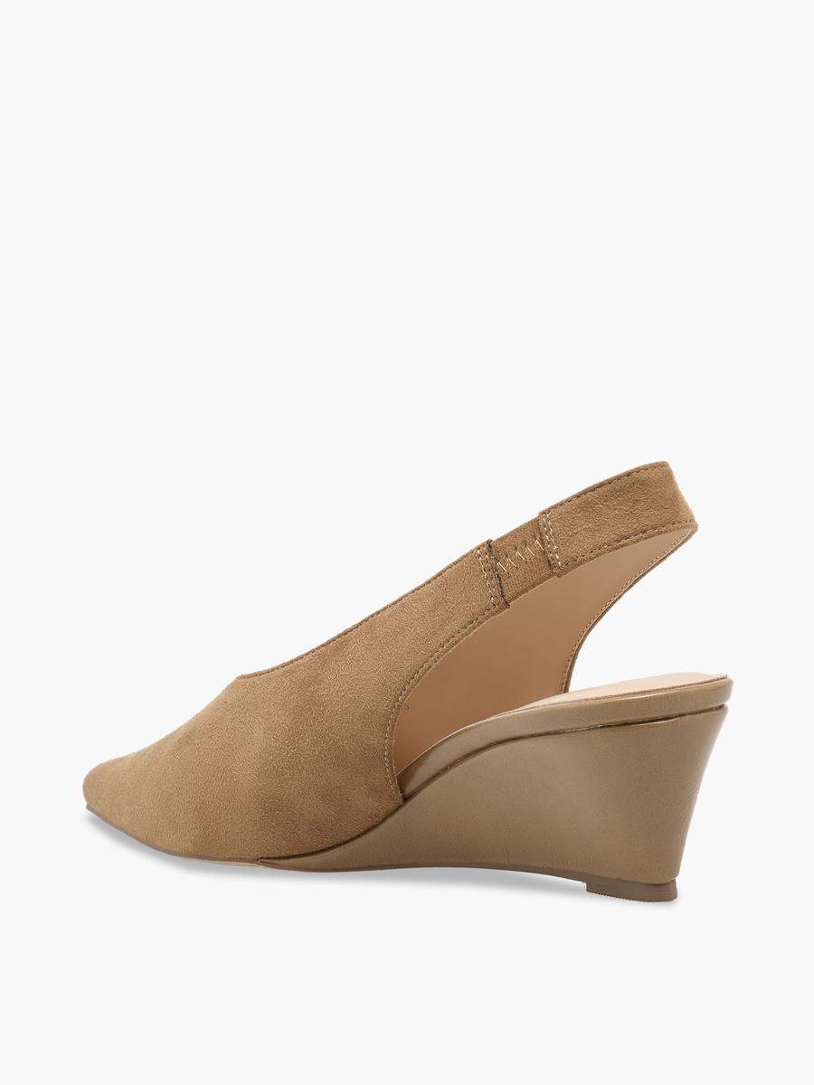 Women Pointed Toe Suede Slingback Mules