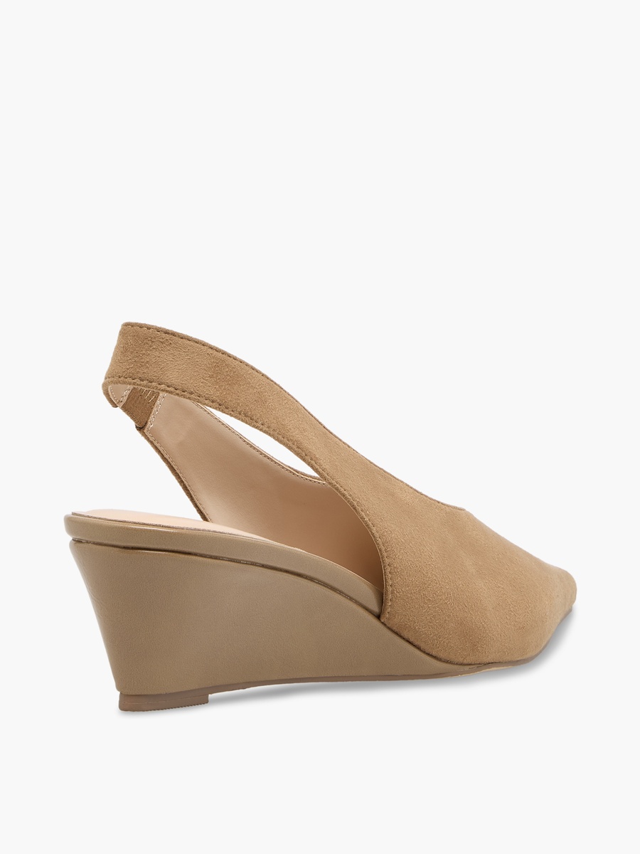 Women Pointed Toe Suede Slingback Mules