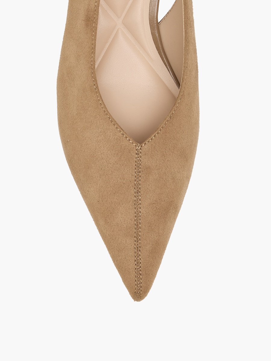 Women Pointed Toe Suede Slingback Mules