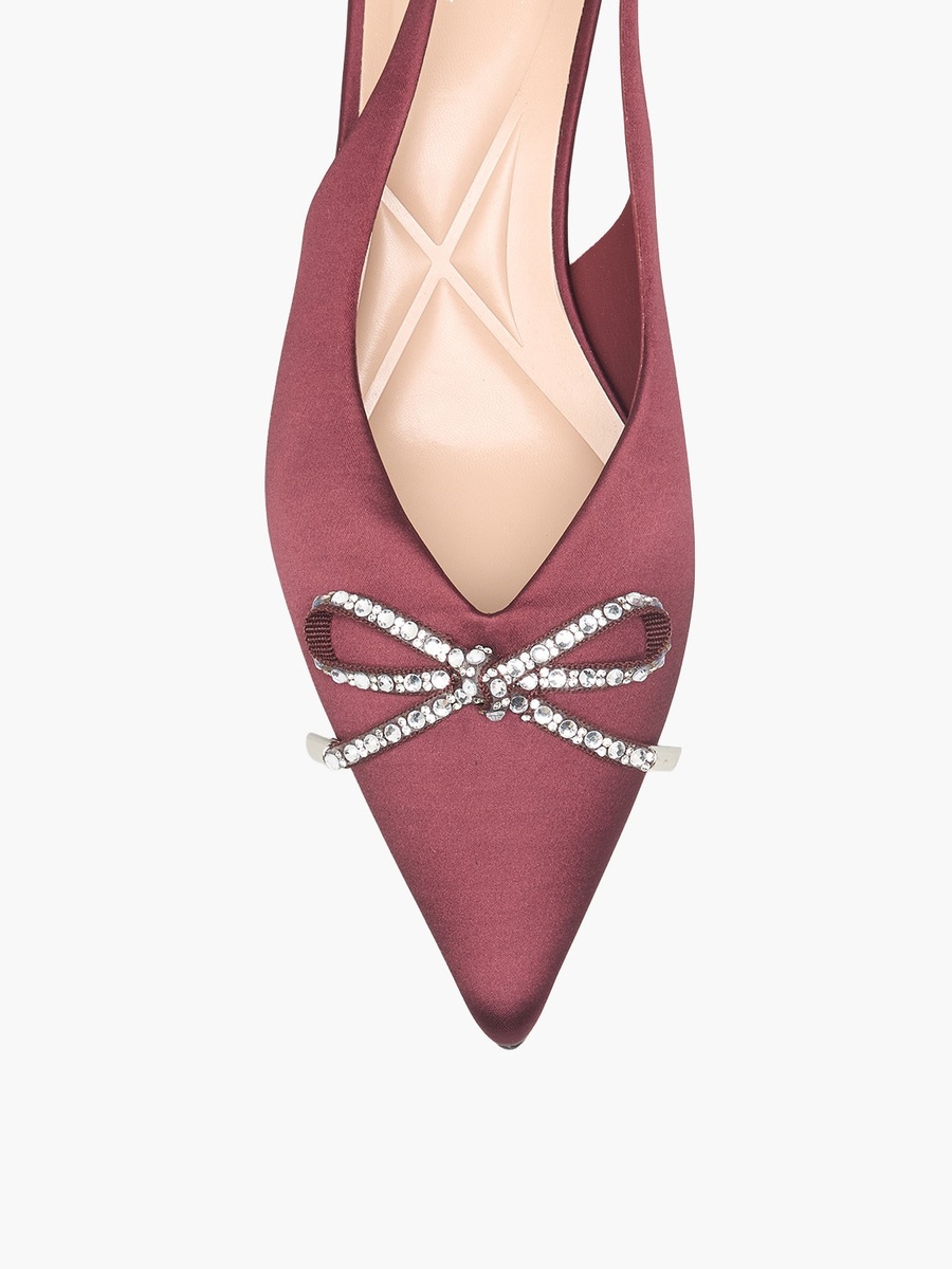 Women Embellished Slingback Kitten Heel Shoes