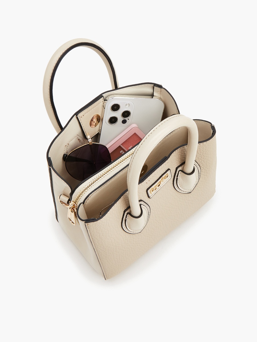 Textured Crossbody Bag With Detachable Strap