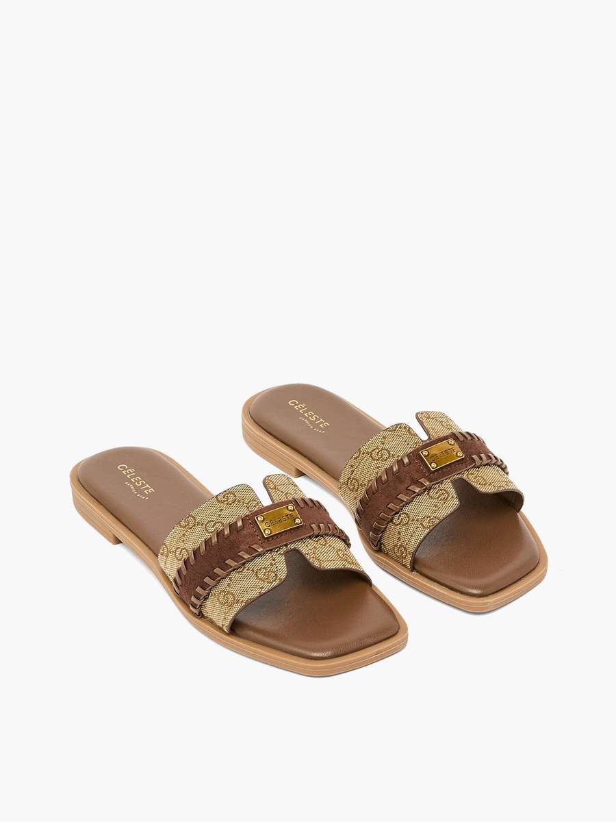 Women Monogram Print Sandals