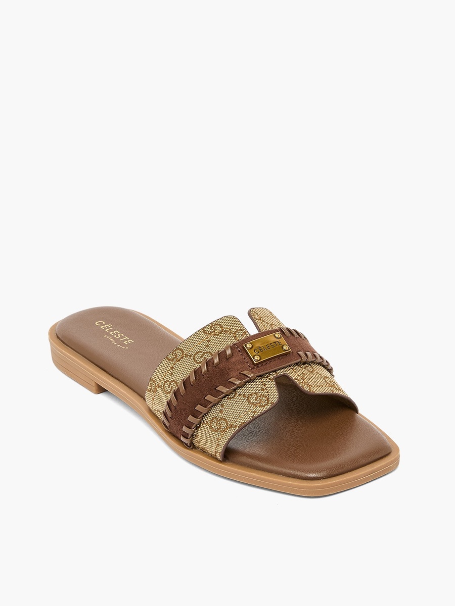 Women Monogram Print Sandals