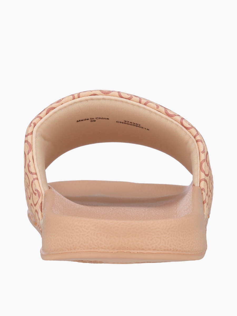 Women Monogram Print Slides