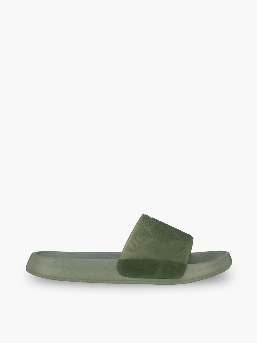 Women Leaf Textured Slides