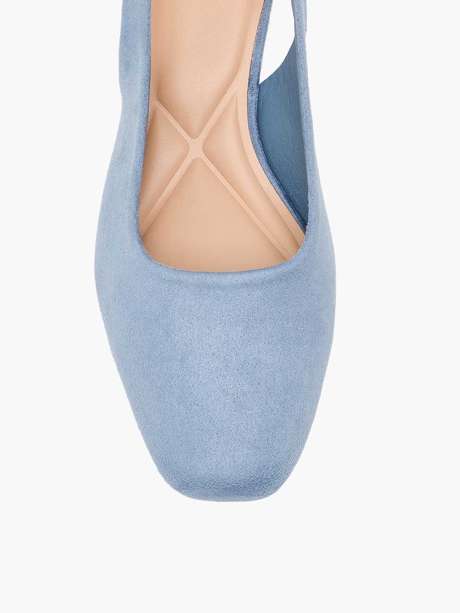 Women Suede Slingback Kitten Heel Mules