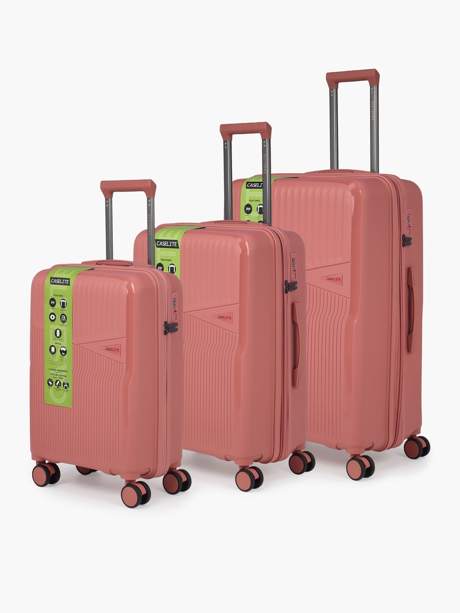 Textured Hardcase Luggage Trolley With Retractable Handle - 28 Inches Check-In Bag