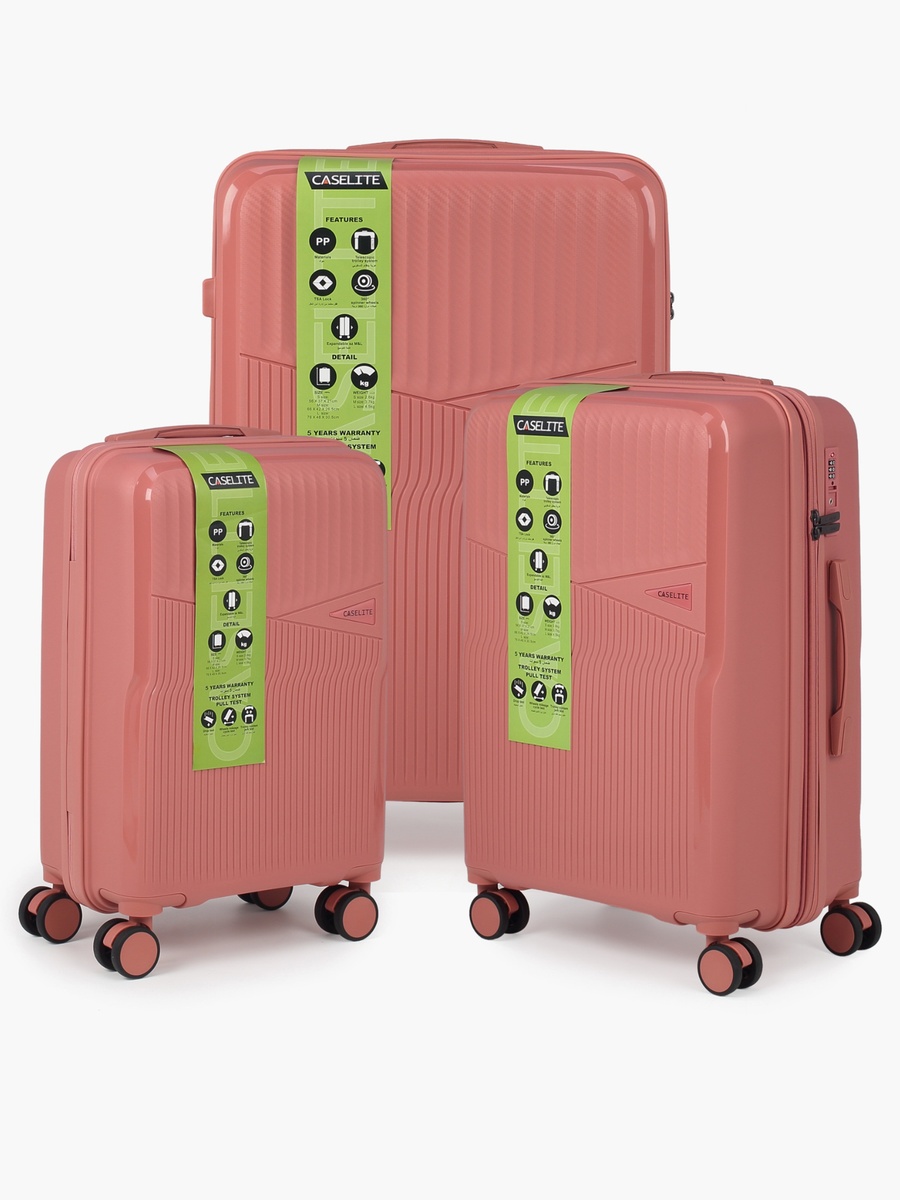 Textured Hardcase Luggage Trolley With Retractable Handle - 28 Inches Check-In Bag