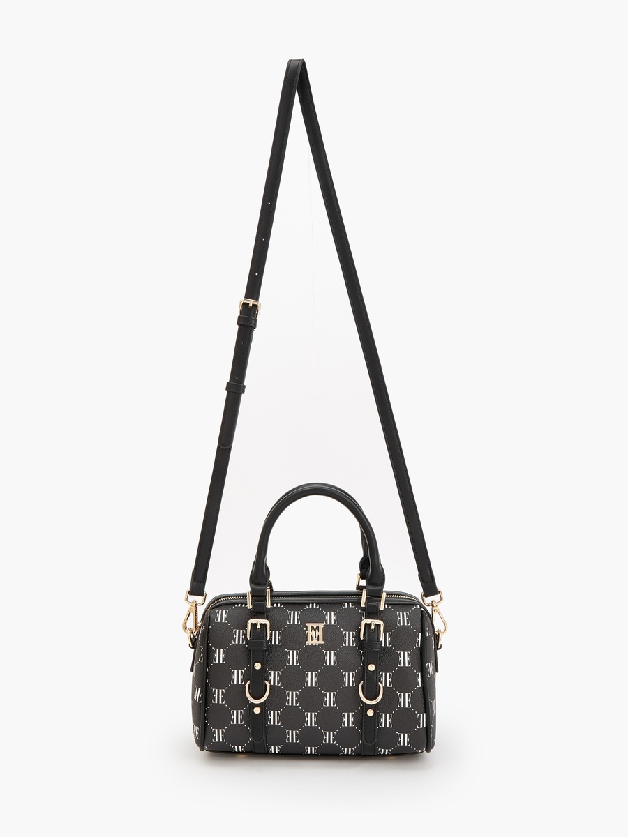 Monogram Print Tote Bag With Detachable Strap