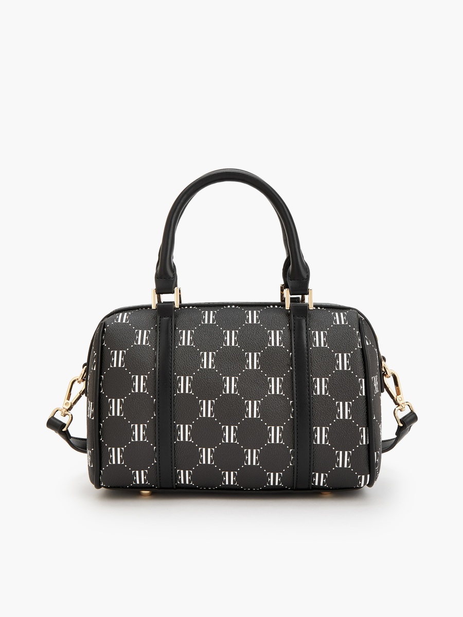 Monogram Print Tote Bag With Detachable Strap