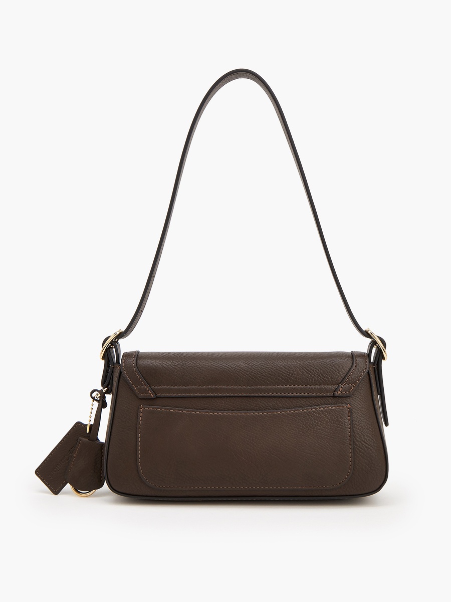 Solid Shoulder Bag With Logo Detail