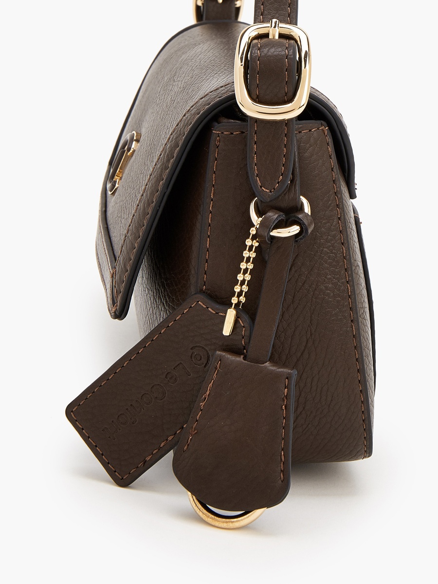 Solid Shoulder Bag With Logo Detail