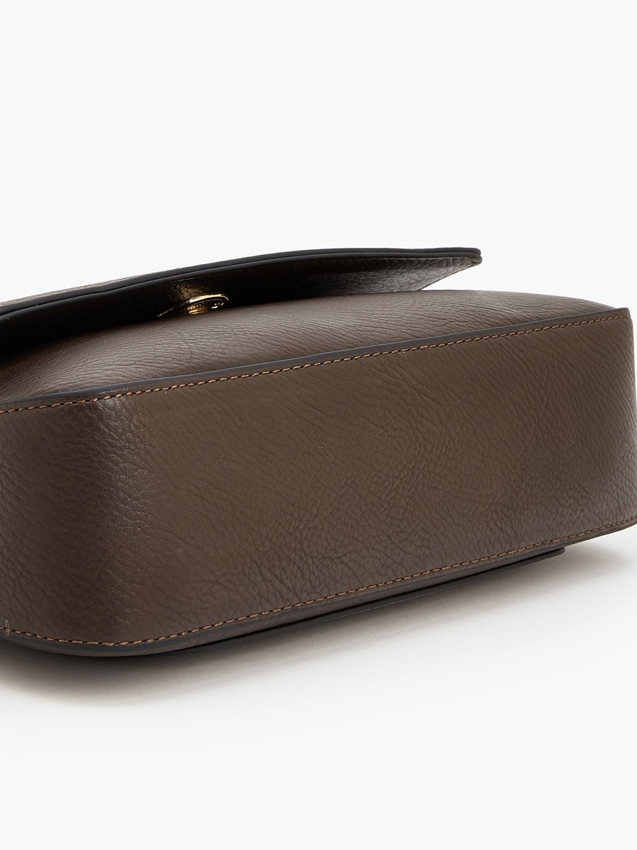 Solid Shoulder Bag With Logo Detail
