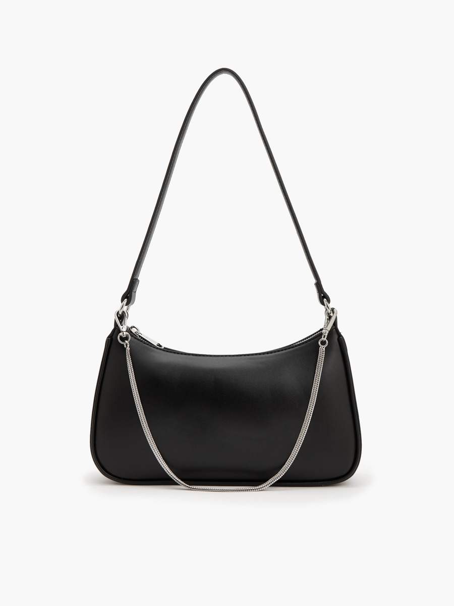 Shoulder Bag With Chain Accent