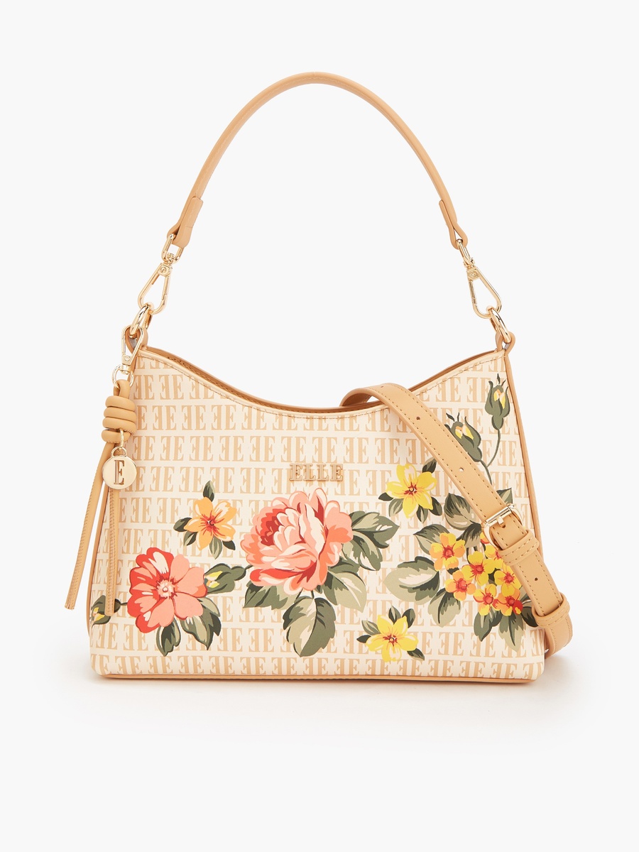 Floral Print Shoulder Bag With Detachable Strap