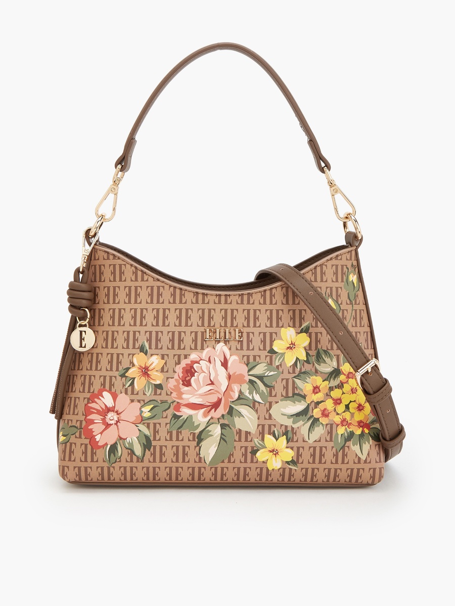 Floral Print Shoulder Bag With Detachable Strap