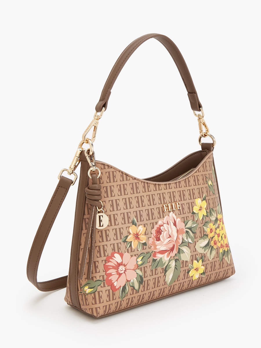 Floral Print Shoulder Bag With Detachable Strap