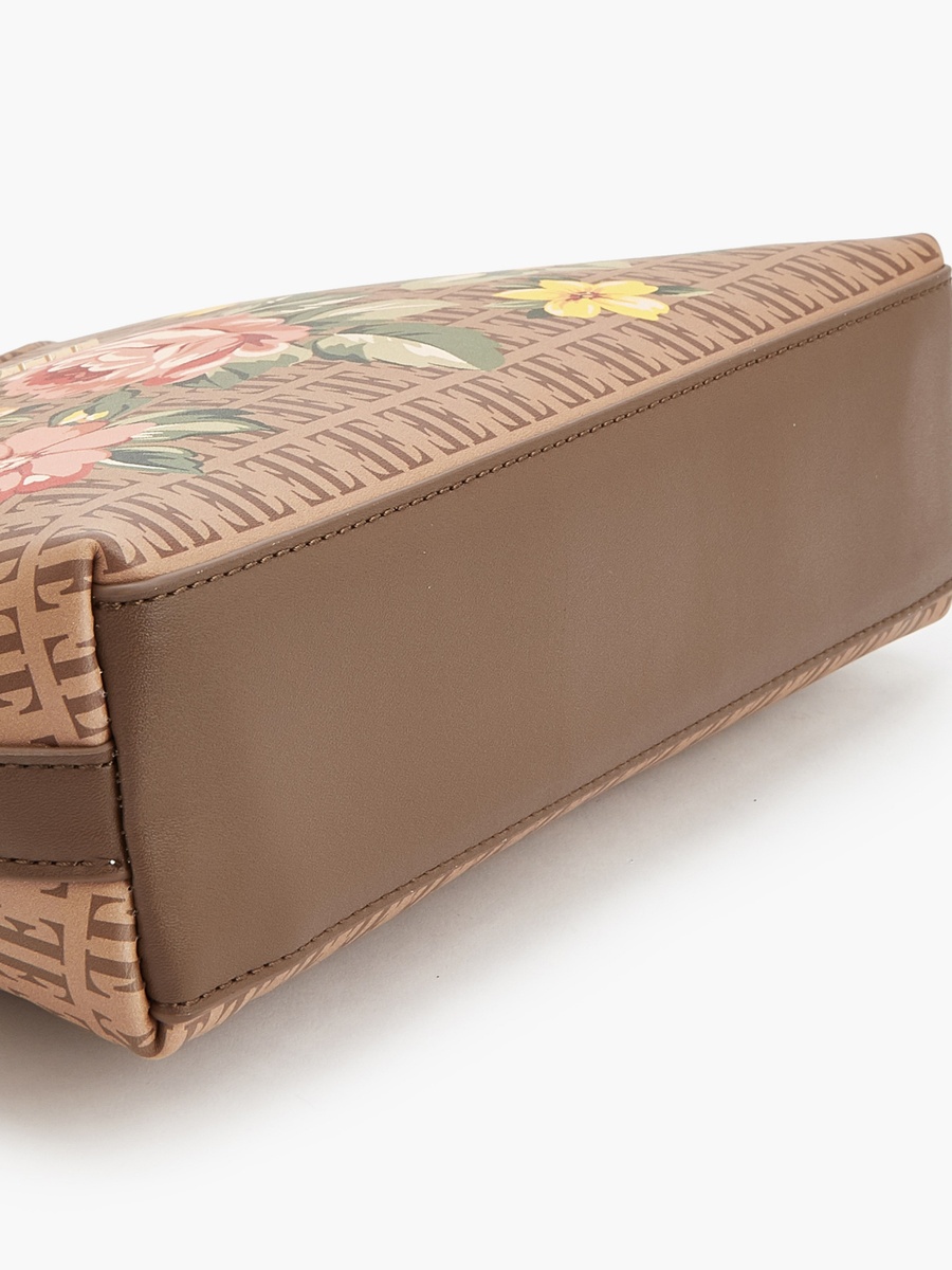 Floral Print Shoulder Bag With Detachable Strap