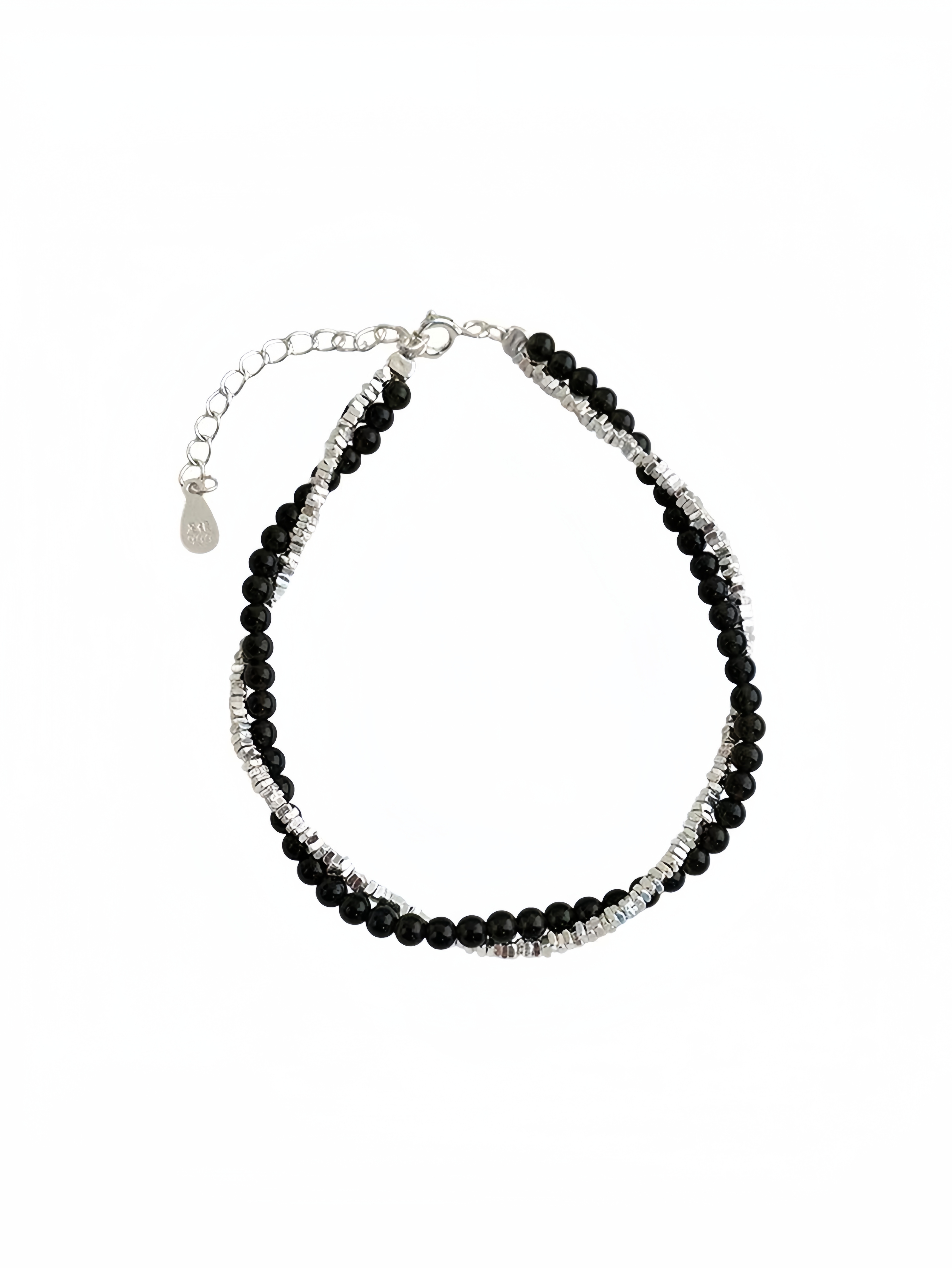 Black Beads Beaded Bracelet