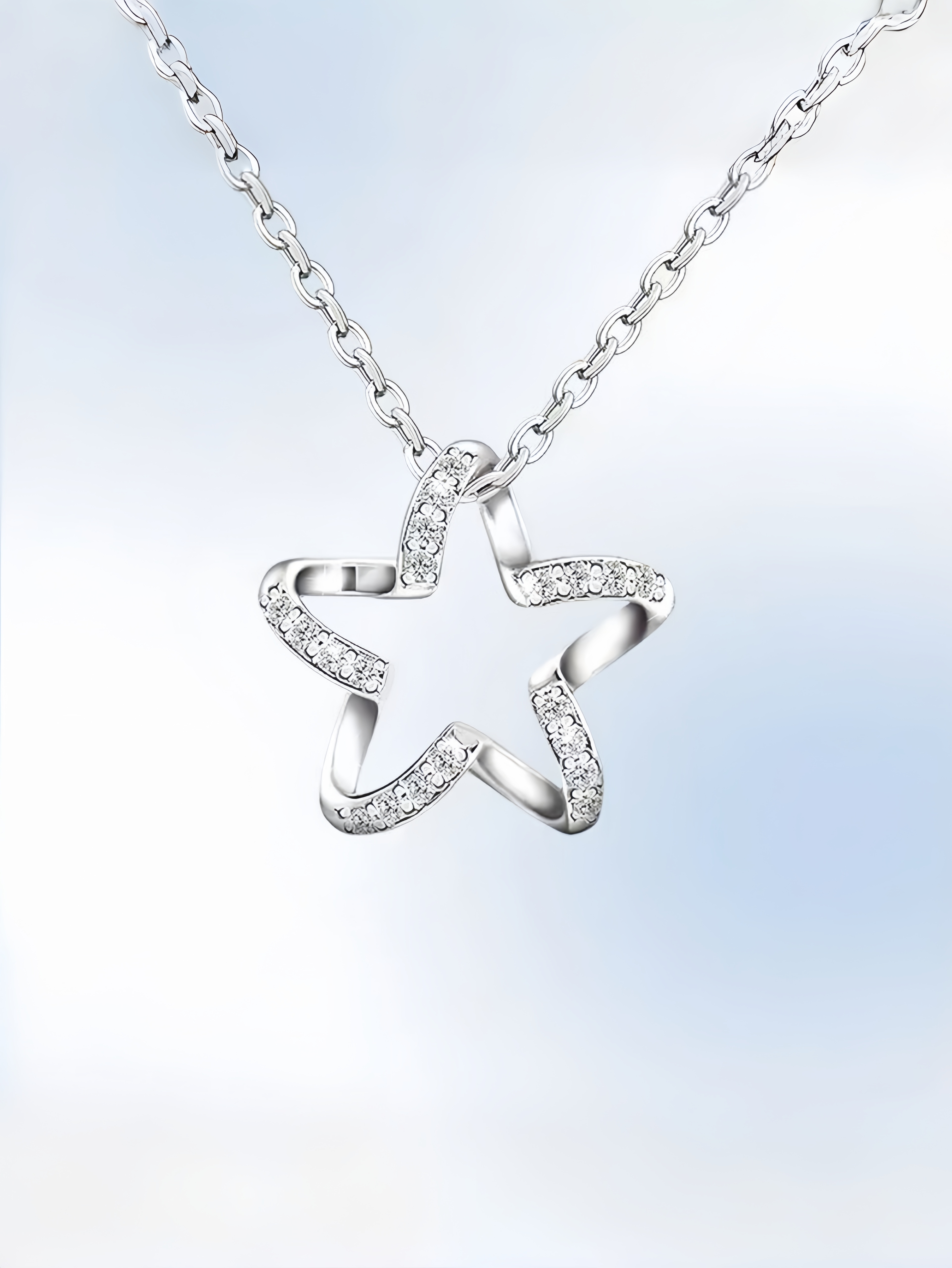 Silver Star Pendant Necklace