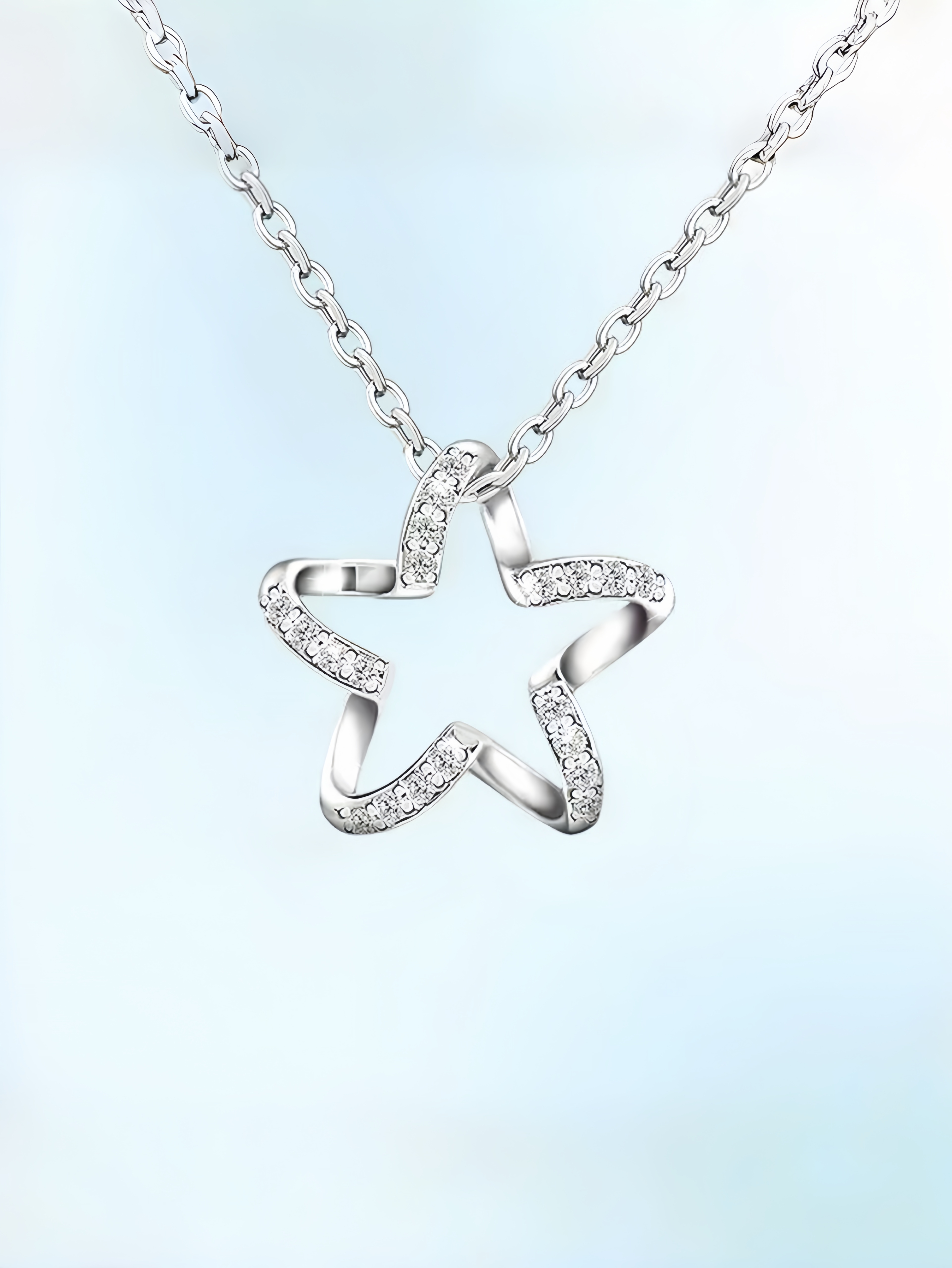 Silver Star Pendant Necklace