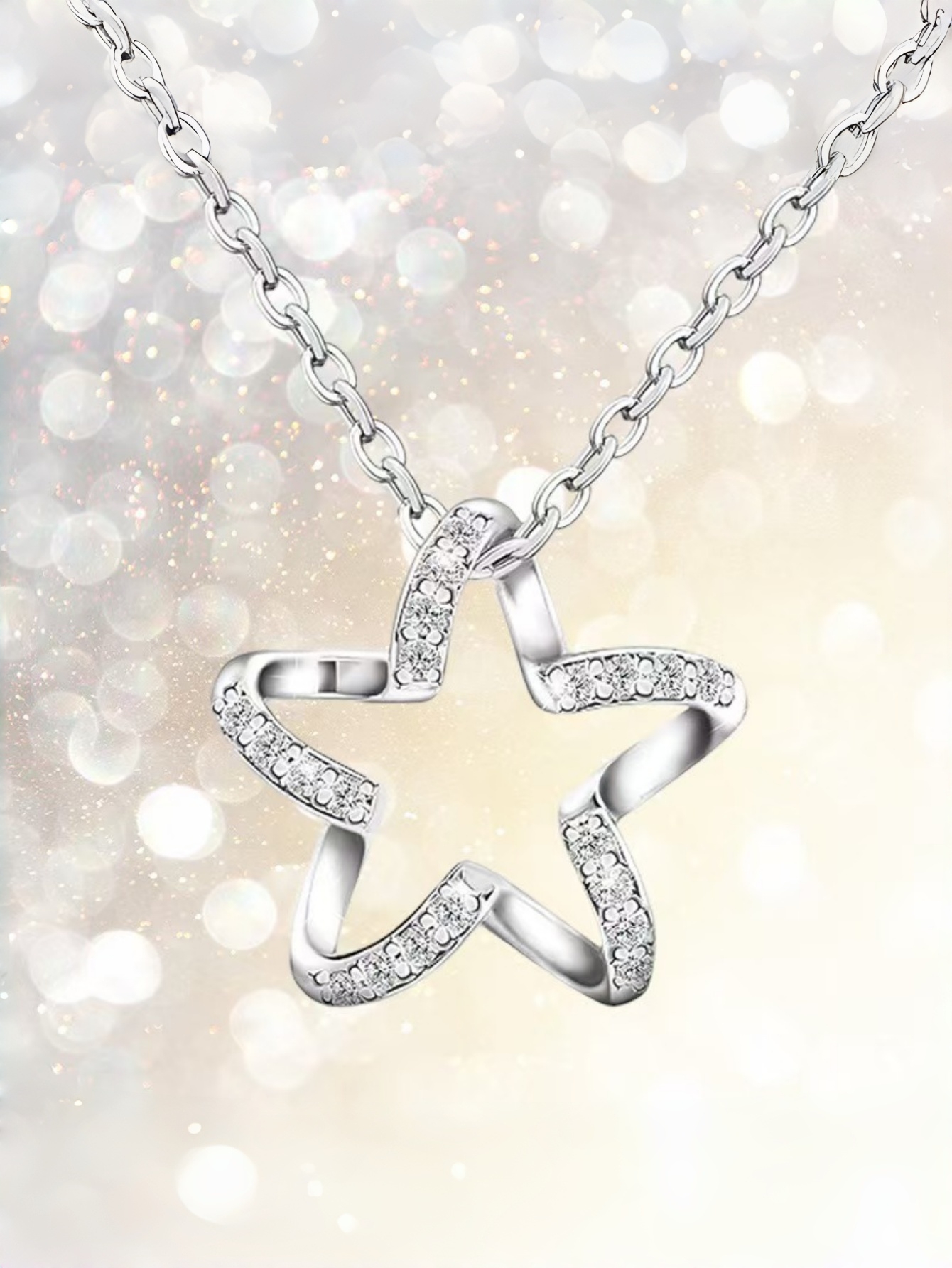 Silver Star Pendant Necklace