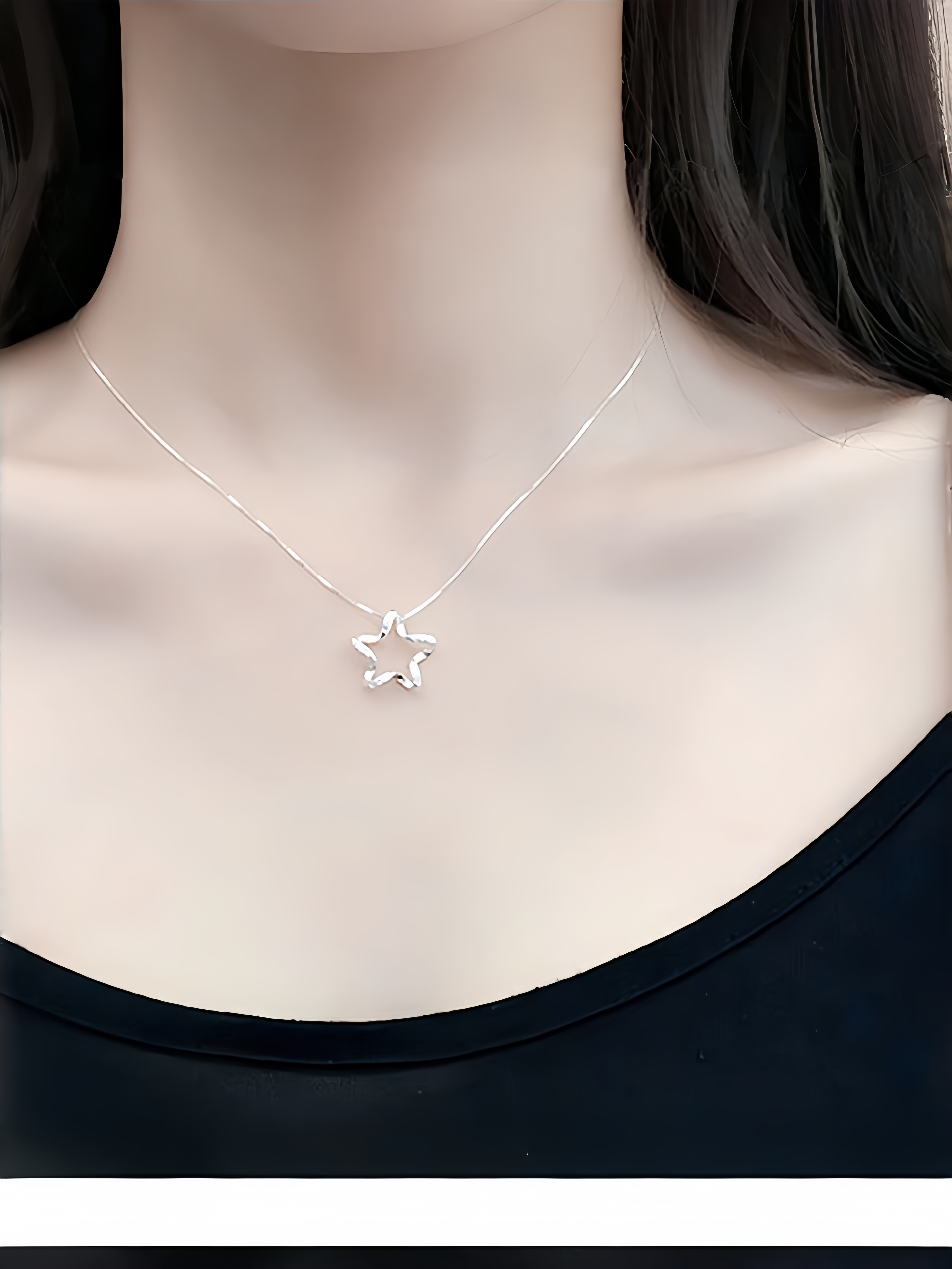 Silver Star Pendant Necklace
