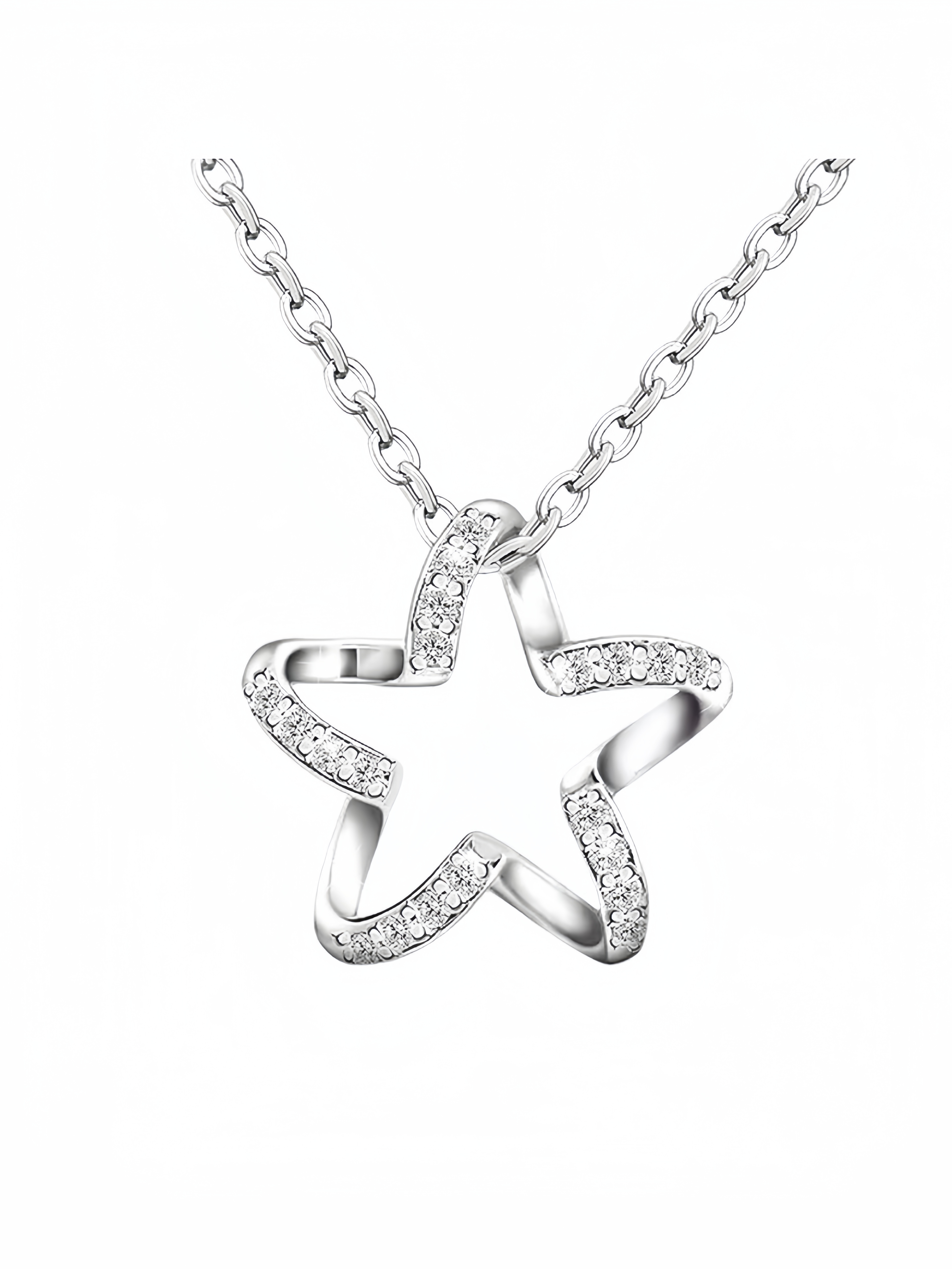Silver Star Pendant Necklace