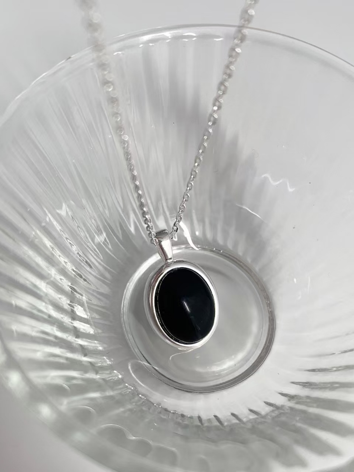 Silver Gemstone Pendant Necklace