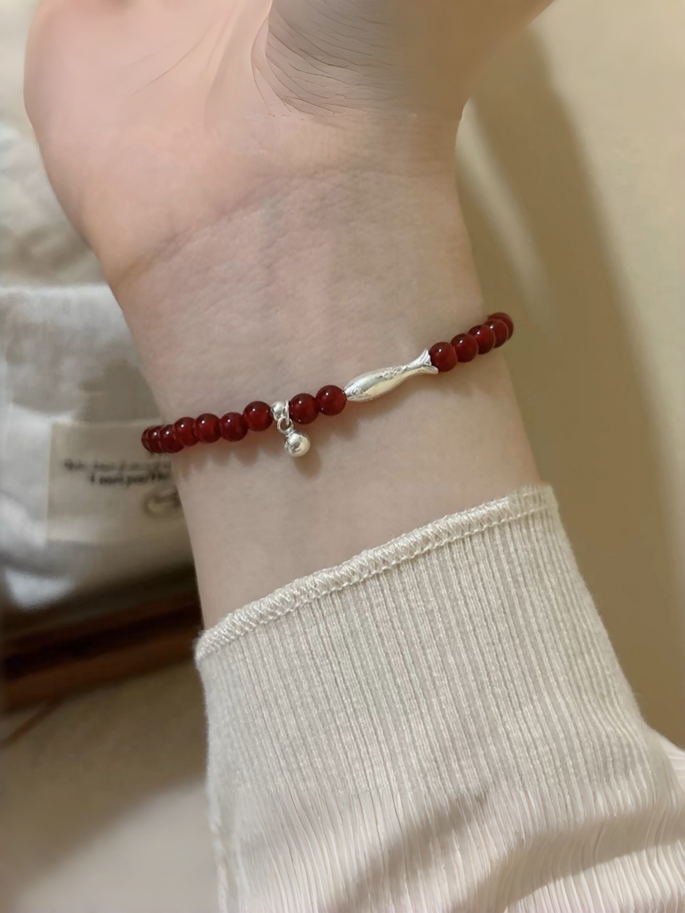 Red Animal Beaded Bracelet