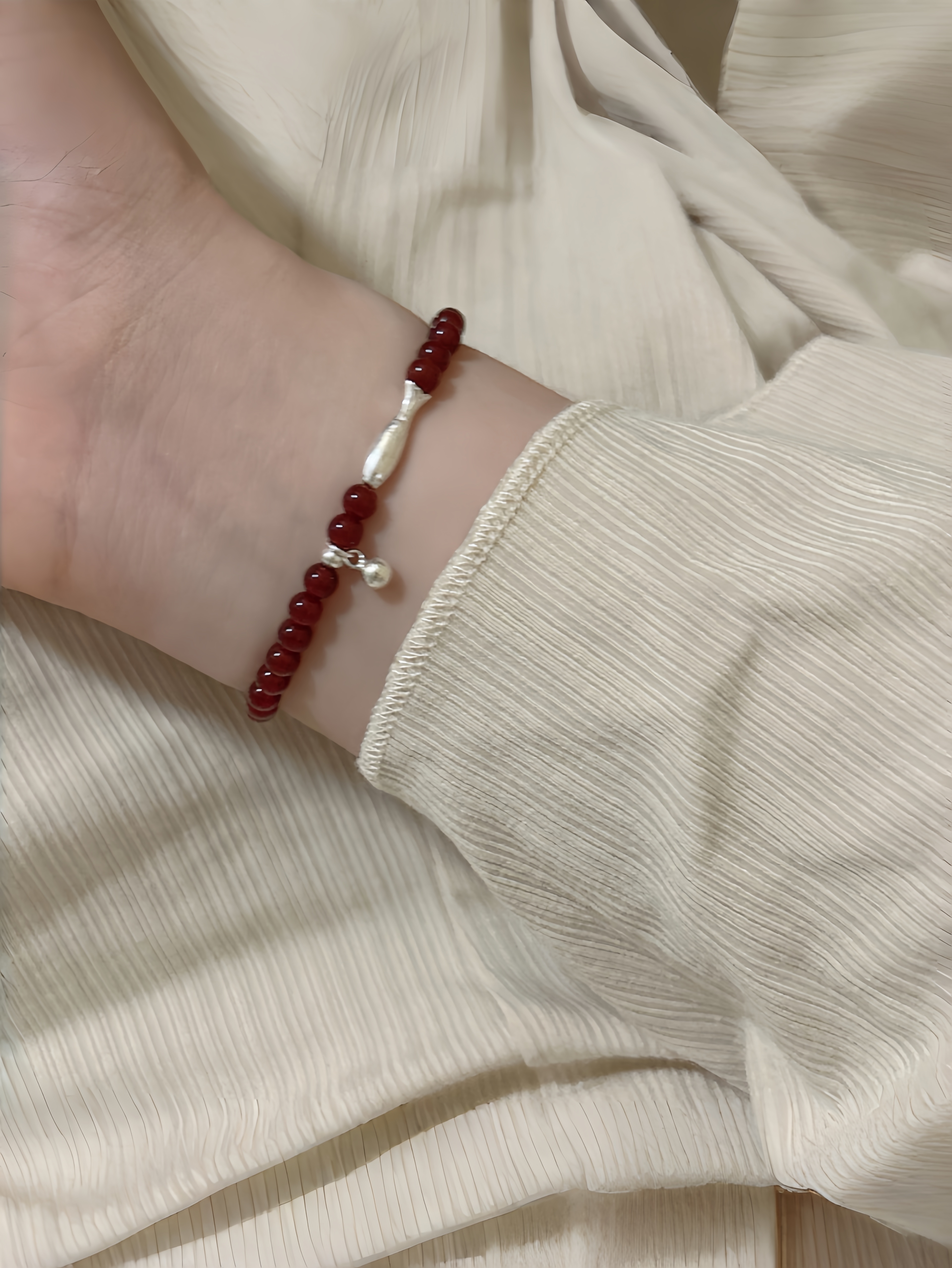 Red Animal Beaded Bracelet