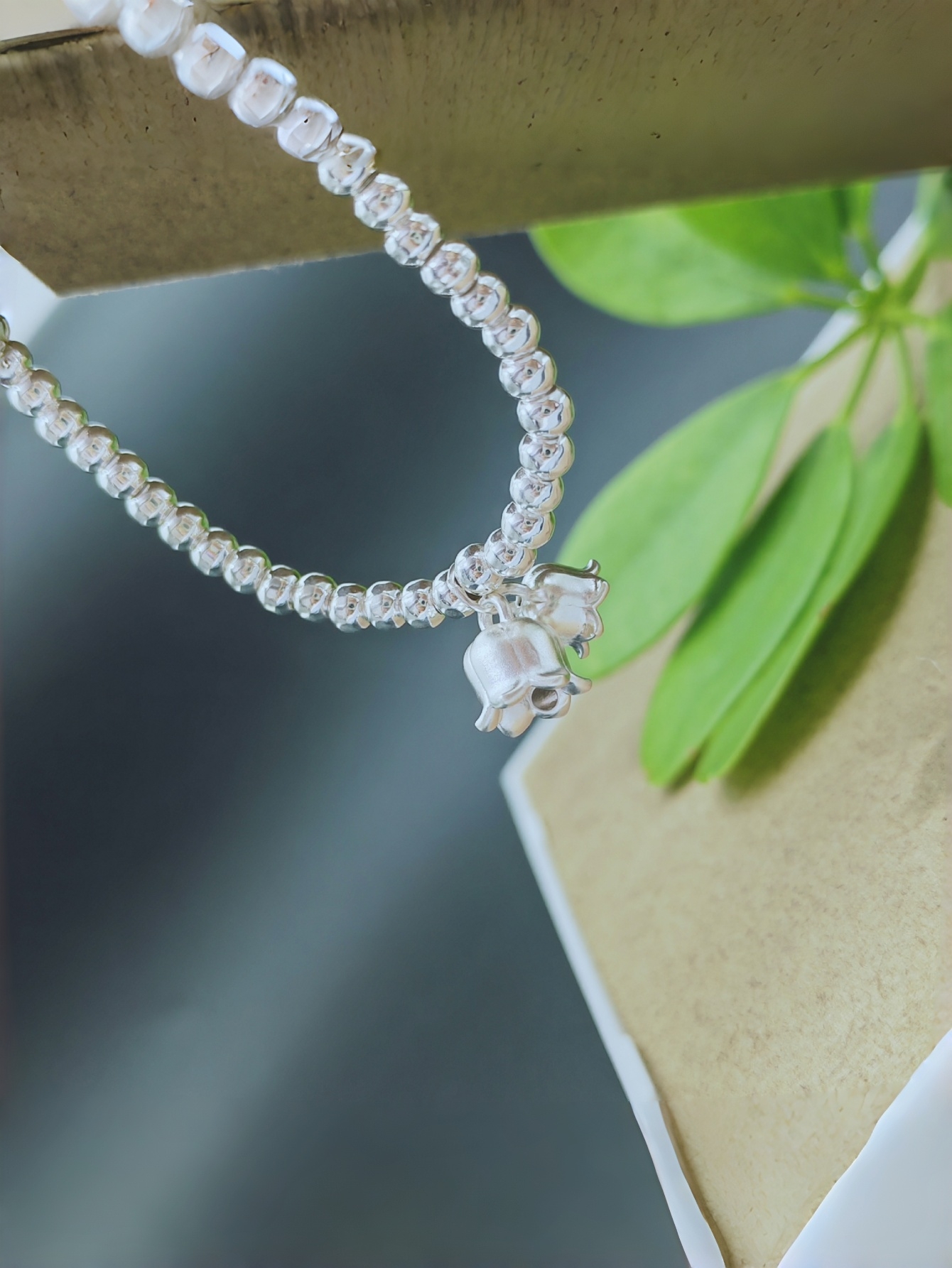 Silver Beads Beaded Bracelet