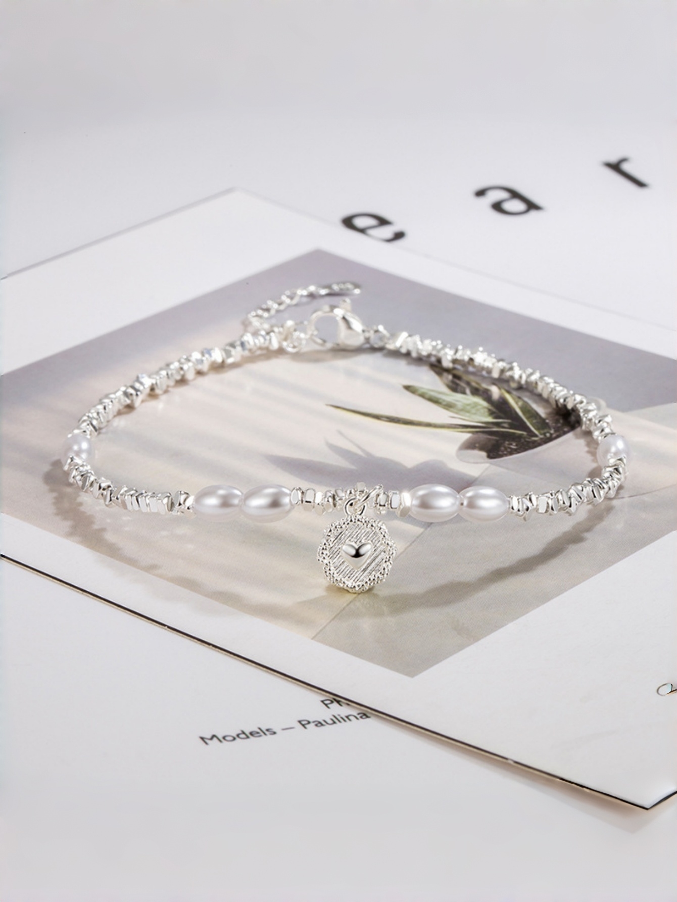 Silver Beads Beaded Bracelet