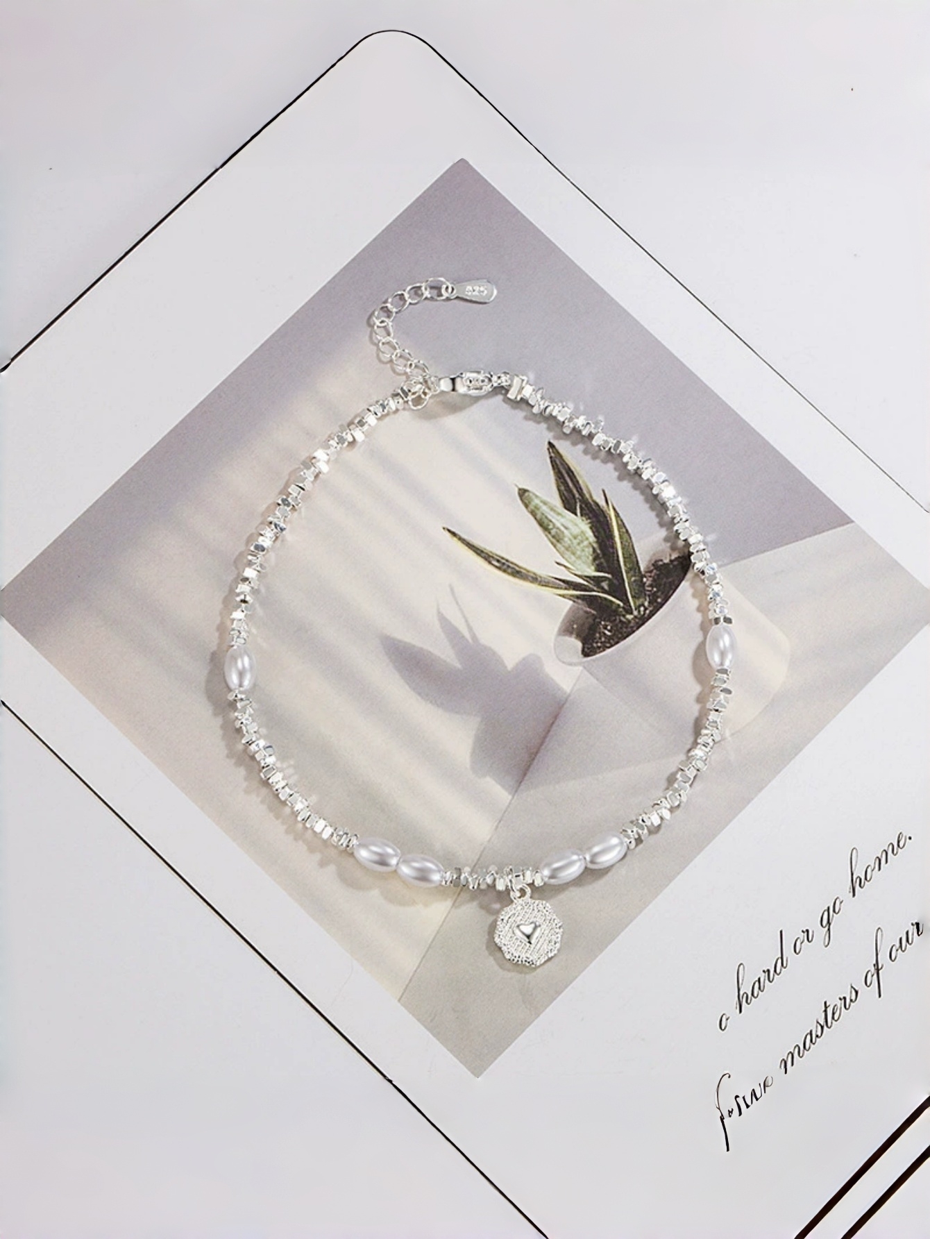 Silver Beads Beaded Bracelet
