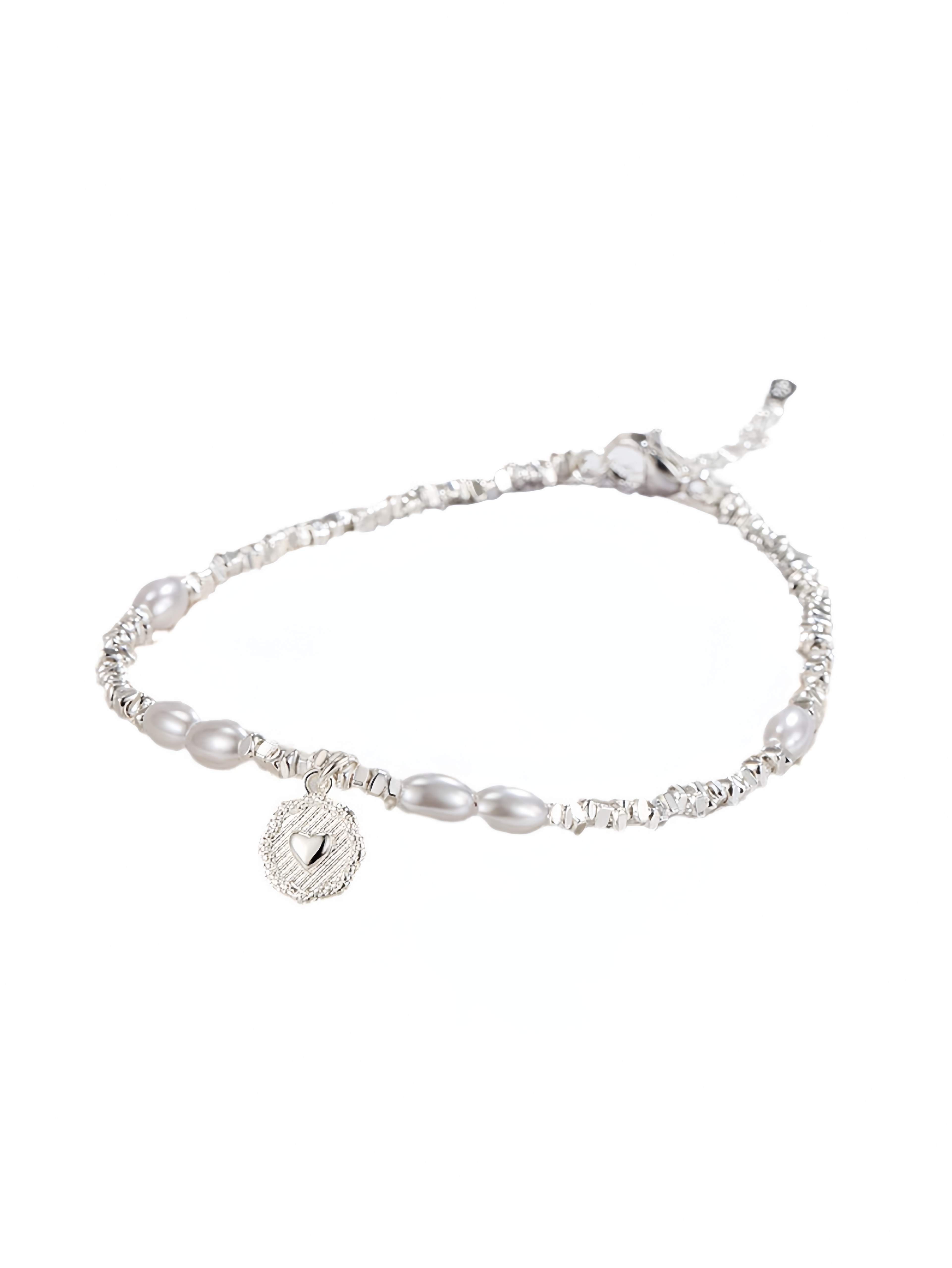 Silver Beads Beaded Bracelet