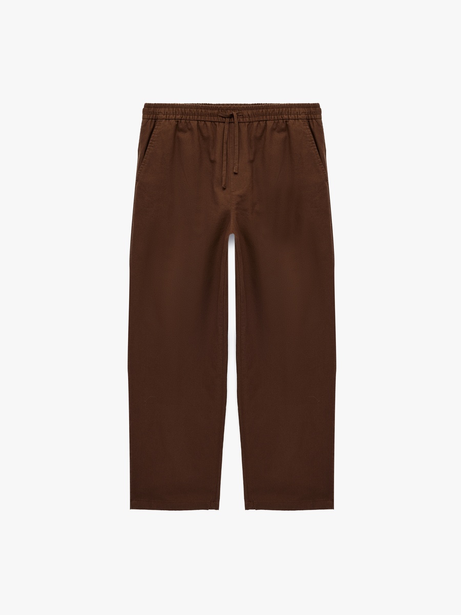 Men Brown Drawstring Jogger Pants