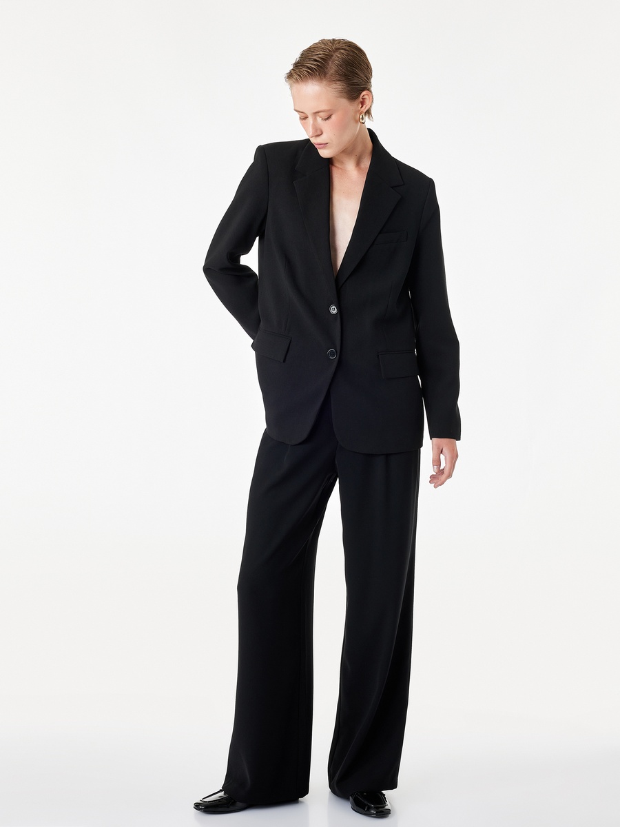 Black Wide-Leg Trousers