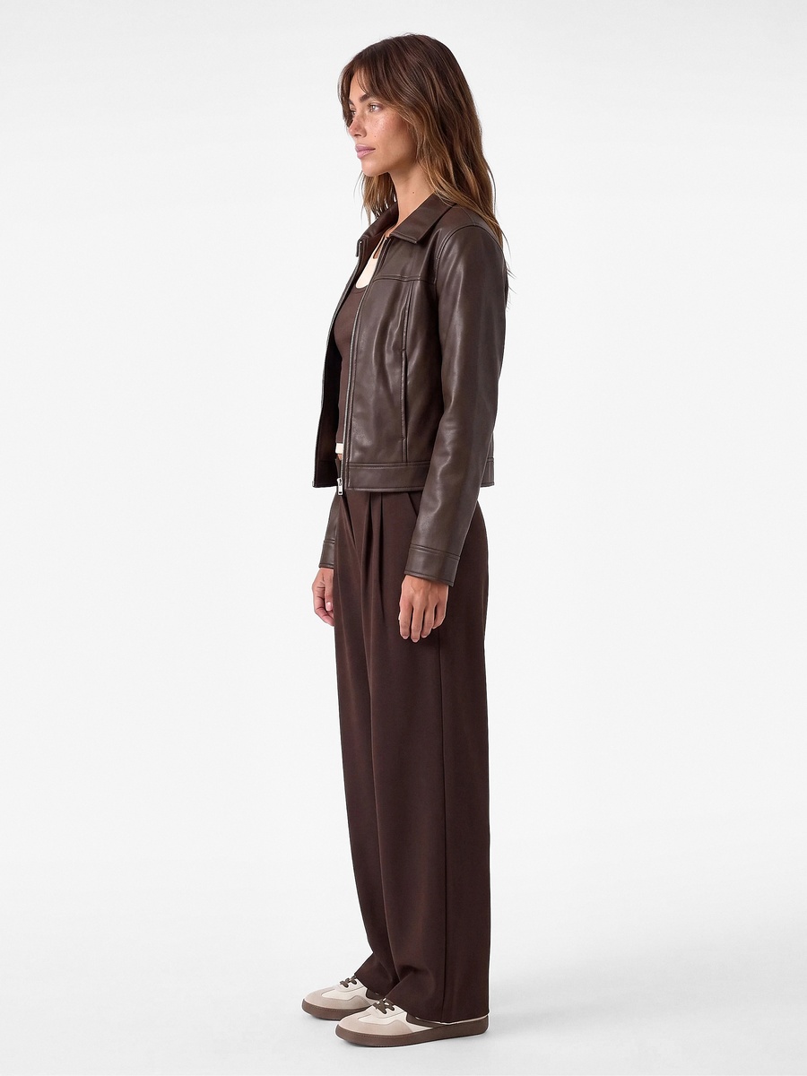Brown Wide-Leg Trousers