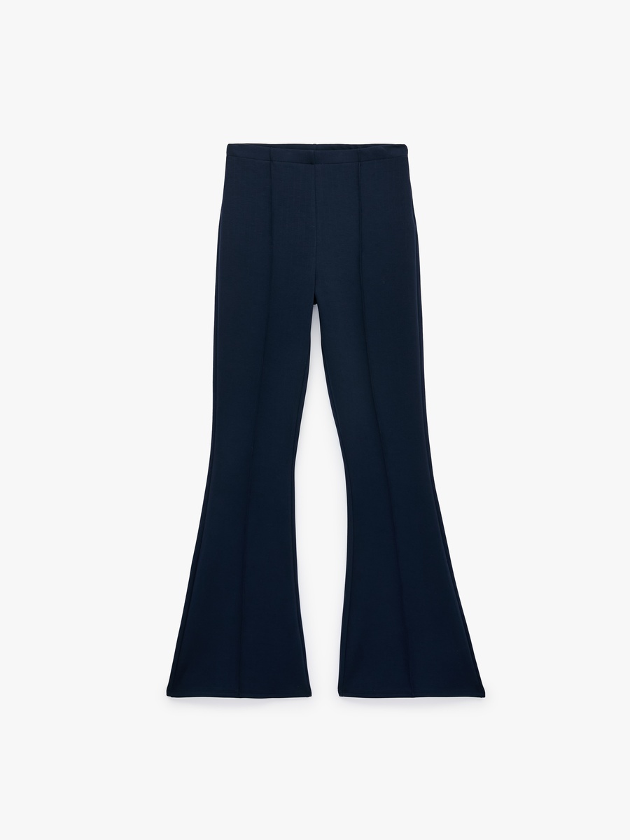 Navy Blue Flared Trousers