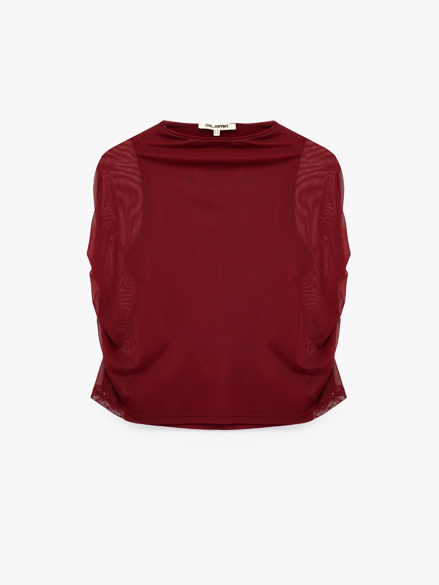 Burgundy Sleeveless Top