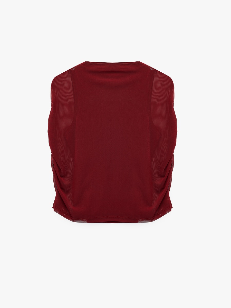 Burgundy Sleeveless Top