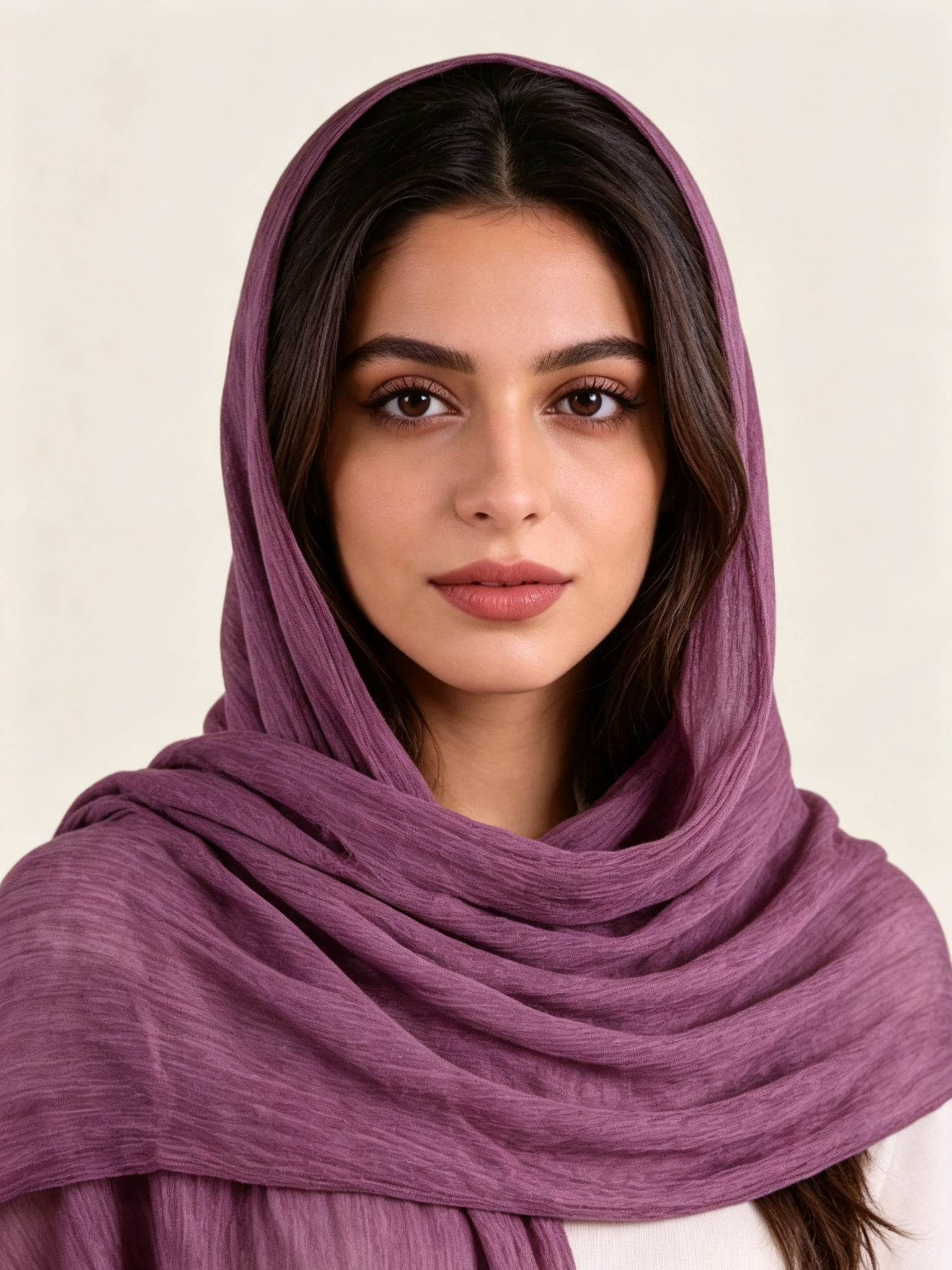 Purple Solid Hijab