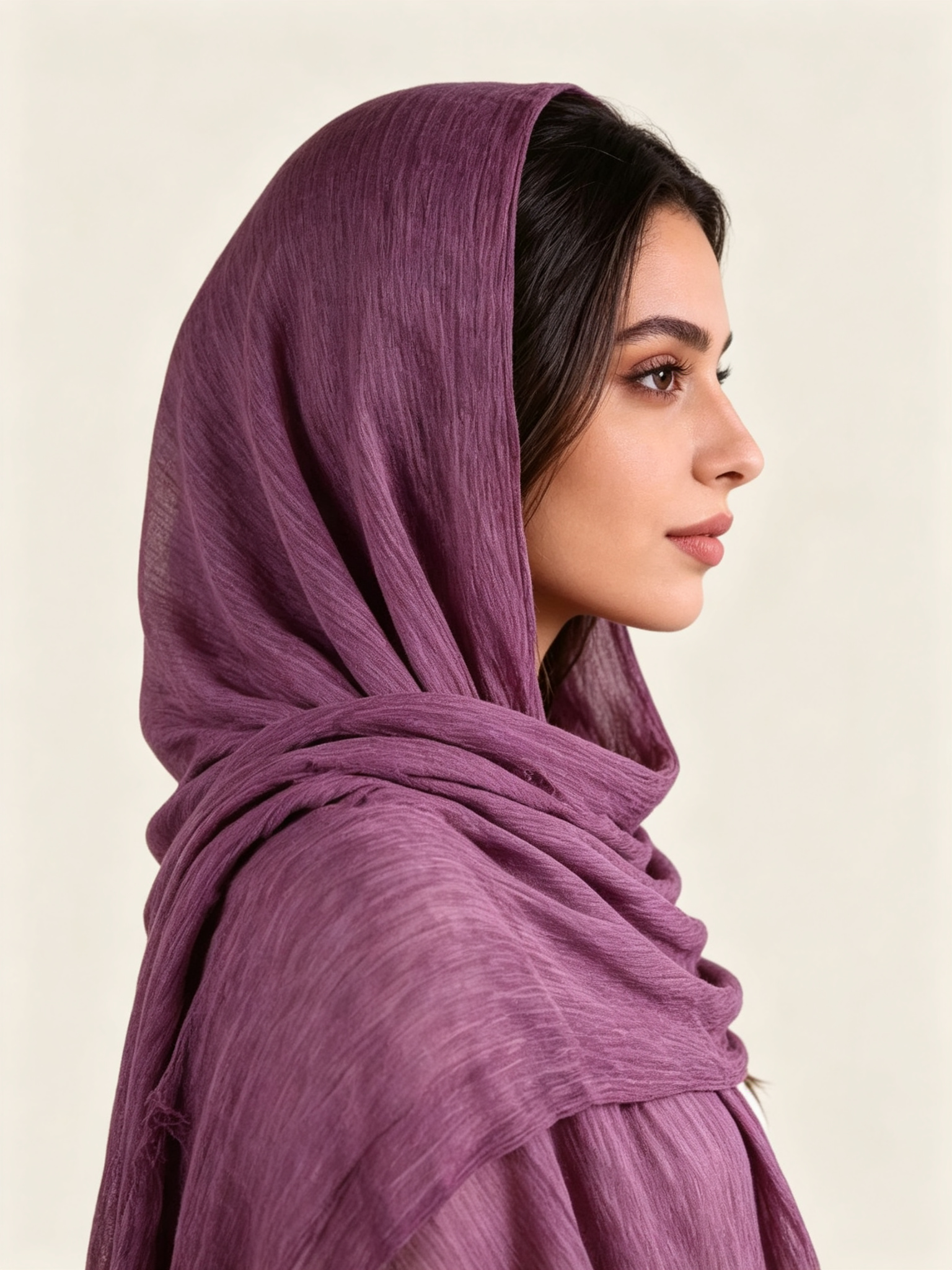 Purple Solid Hijab